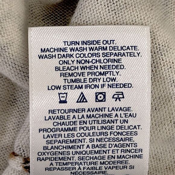 Lands' End Cardigan XL Supima Cotton V-Neck Buttoned - Picture 13 of 14